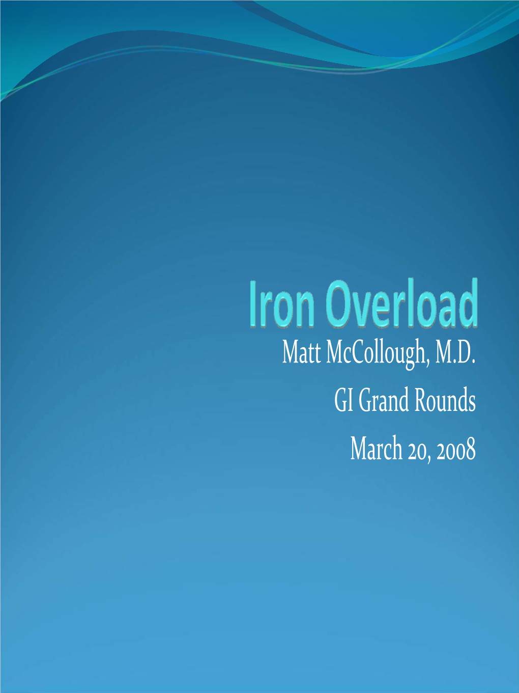 Iron Overload