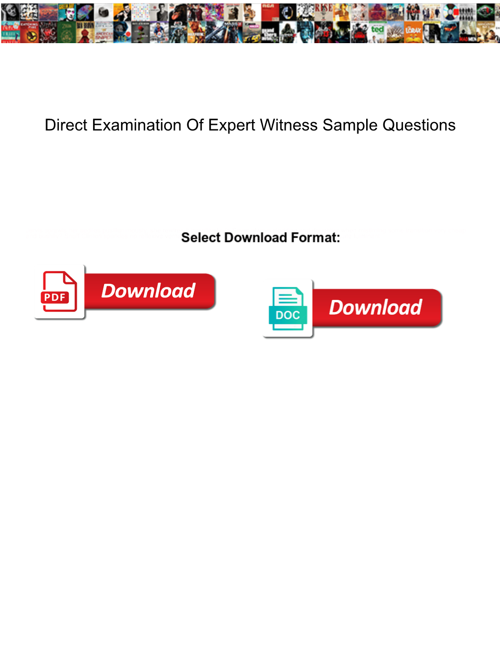 Direct Examination of Expert Witness Sample Questions