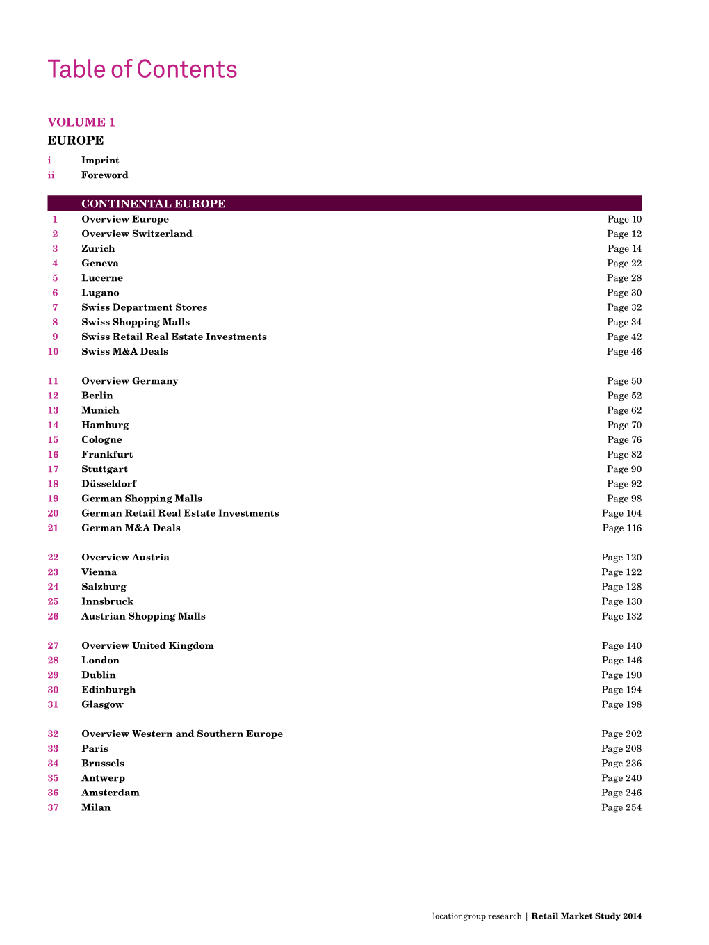 Table of Contents