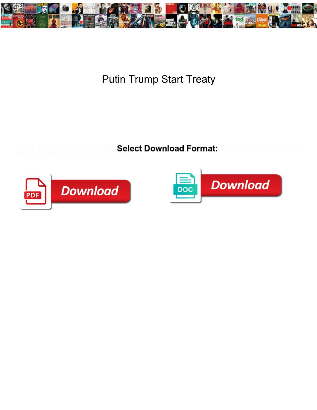 Putin Trump Start Treaty