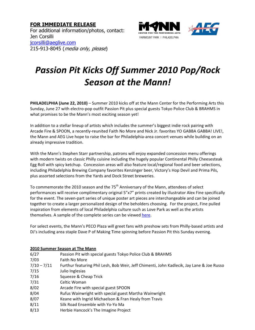 Mann 2010 Kickoff Release.Pdf