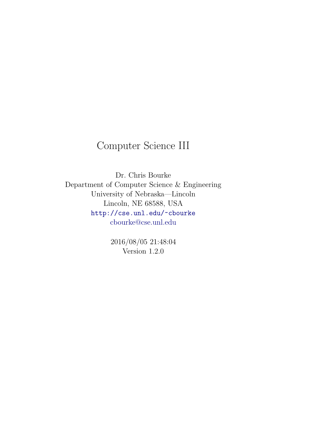 Computer Science III