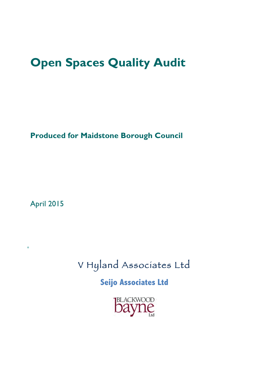 Open Spaces Quality Audit