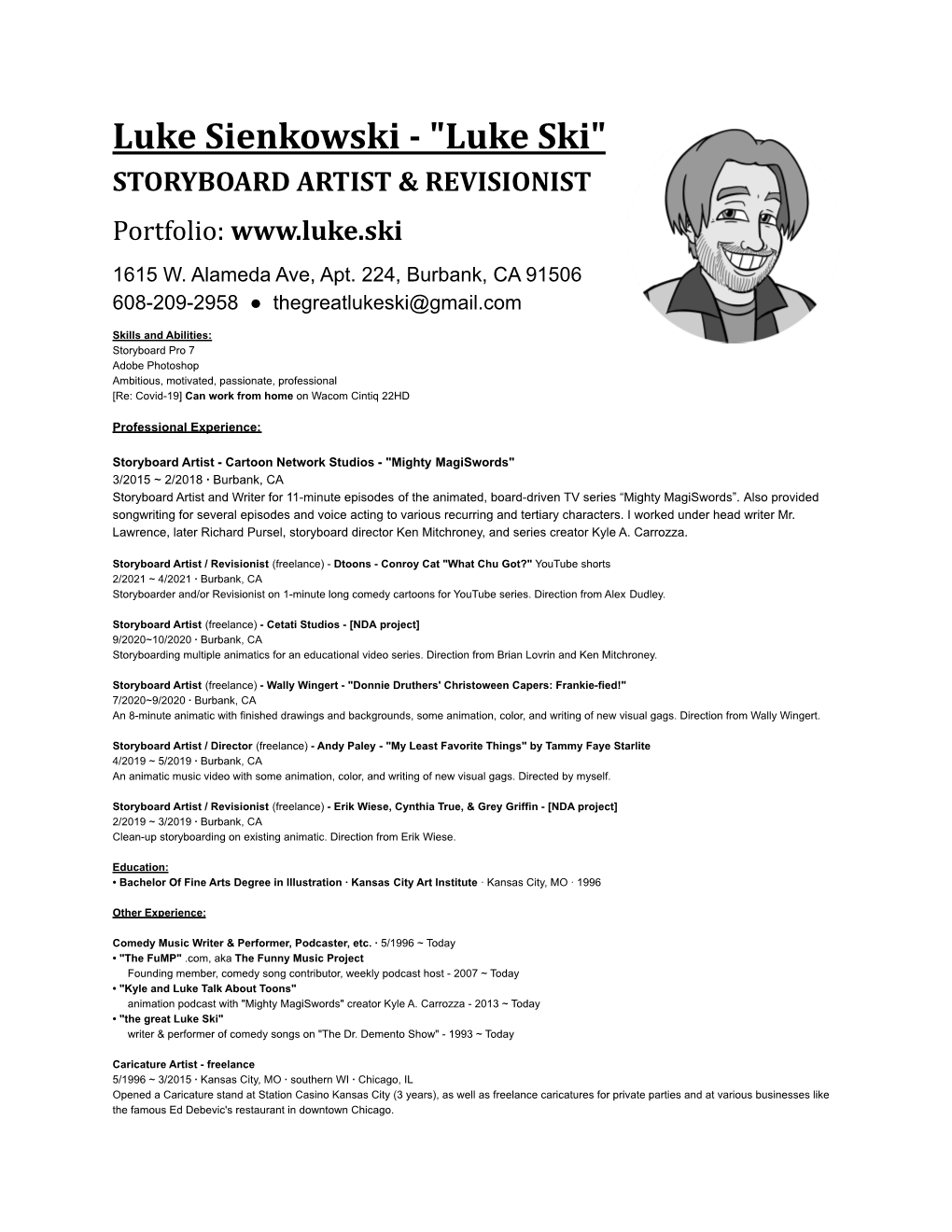 Luke Sienkowski Resume V.10