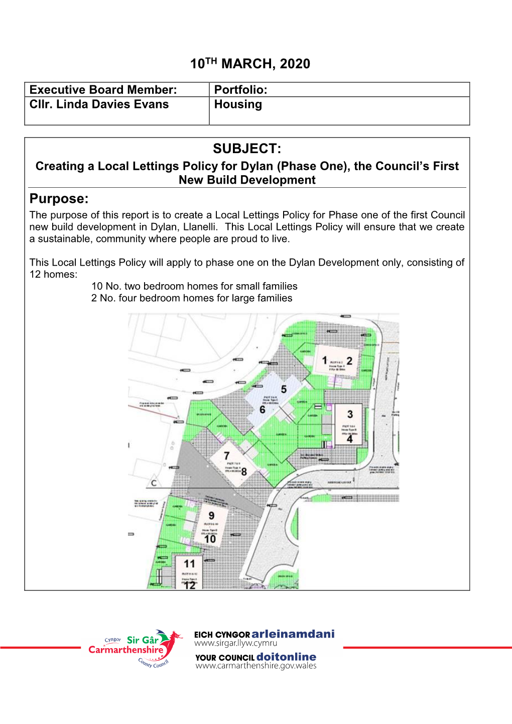 Creating a Local Lettings Policy for Dylan