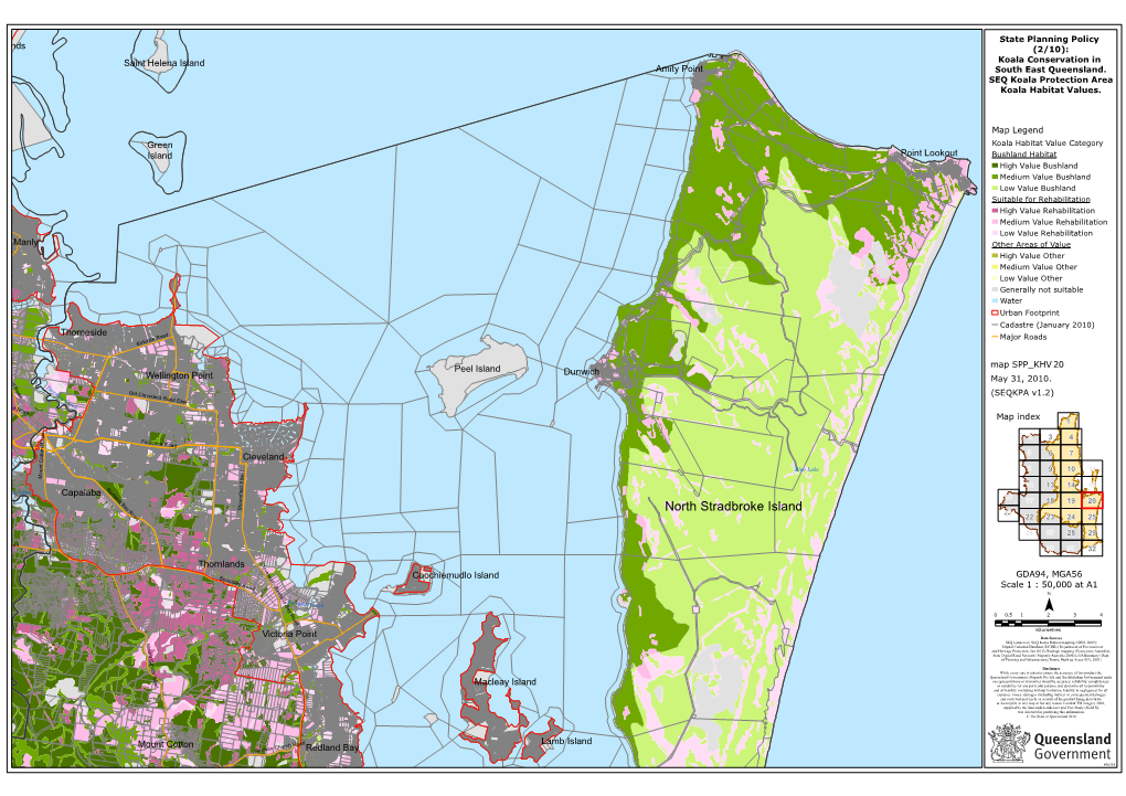 Koala Habitat Values Mapping SPP Map 20