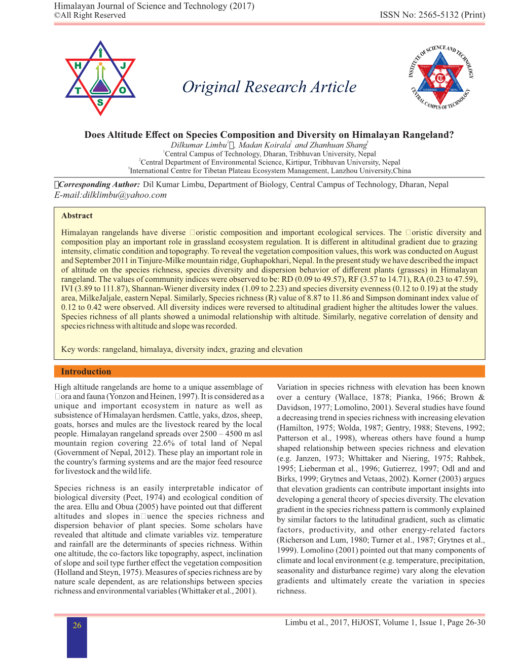 Original Research Article TRIBHUV