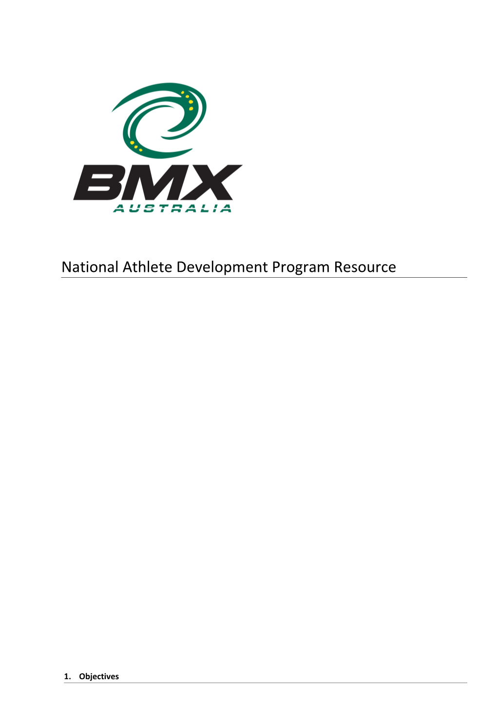 National Athlete Development Program Resource