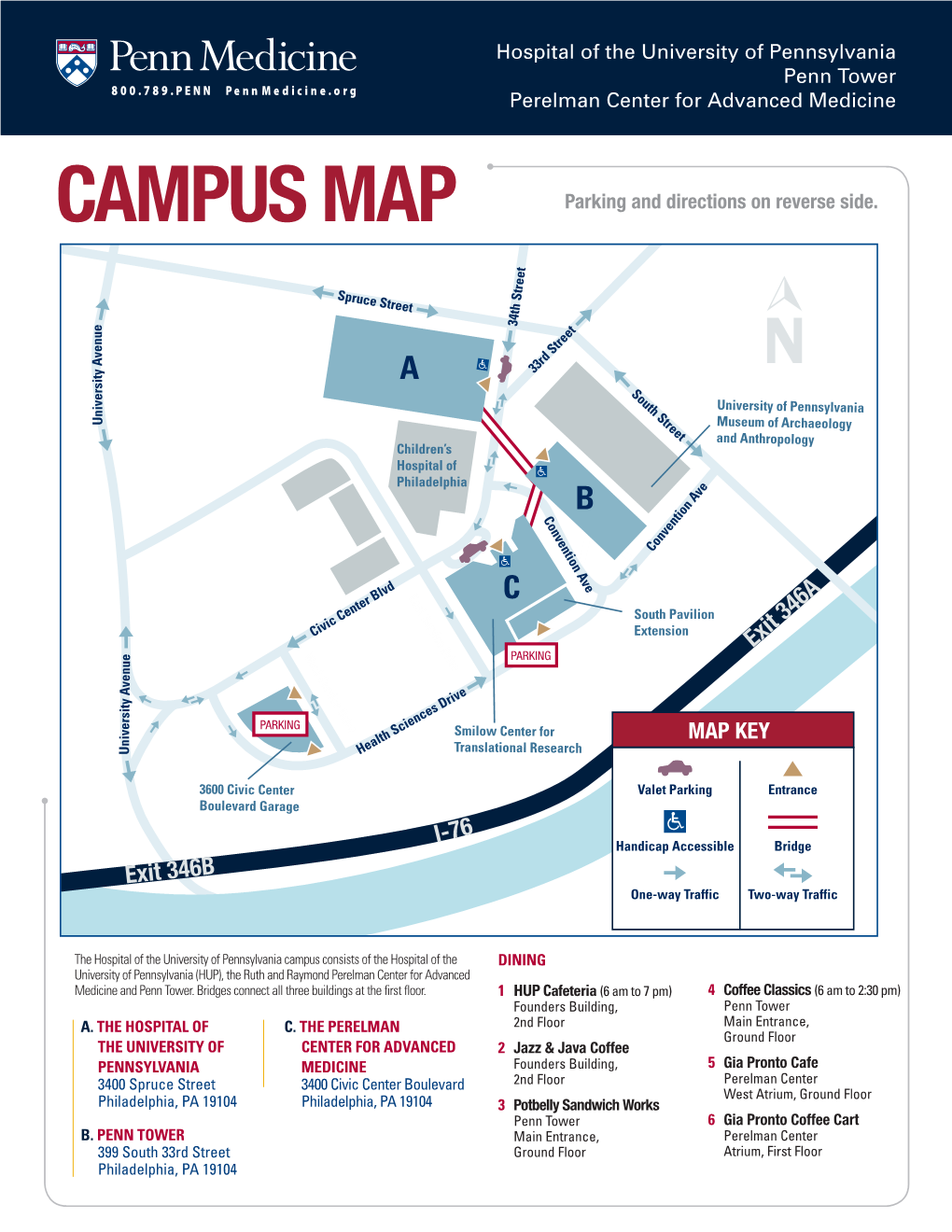 CAMPUS MAP Parking and Directions on Reverse Side