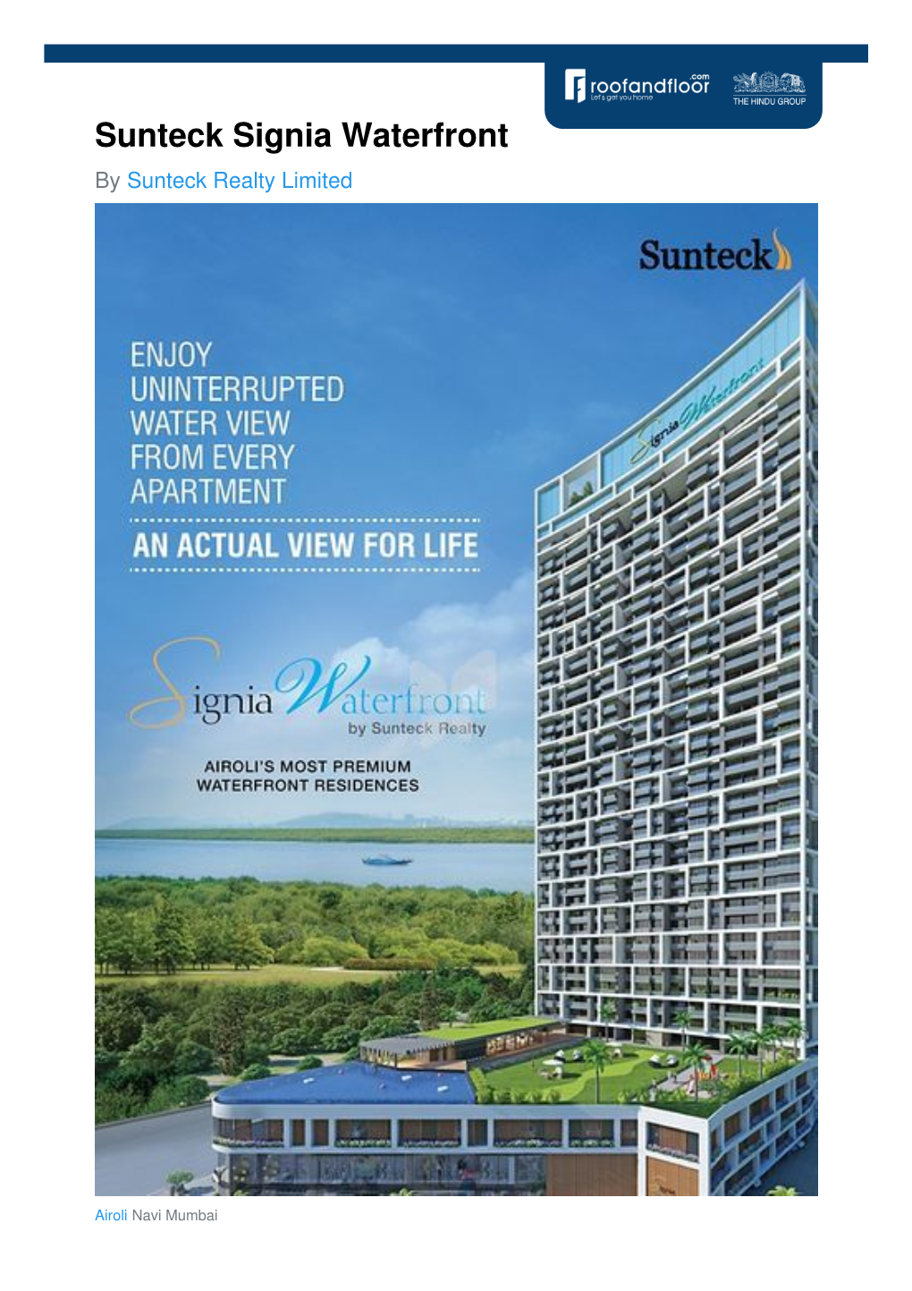 Sunteck Signia Waterfront by Sunteck Realty Limited