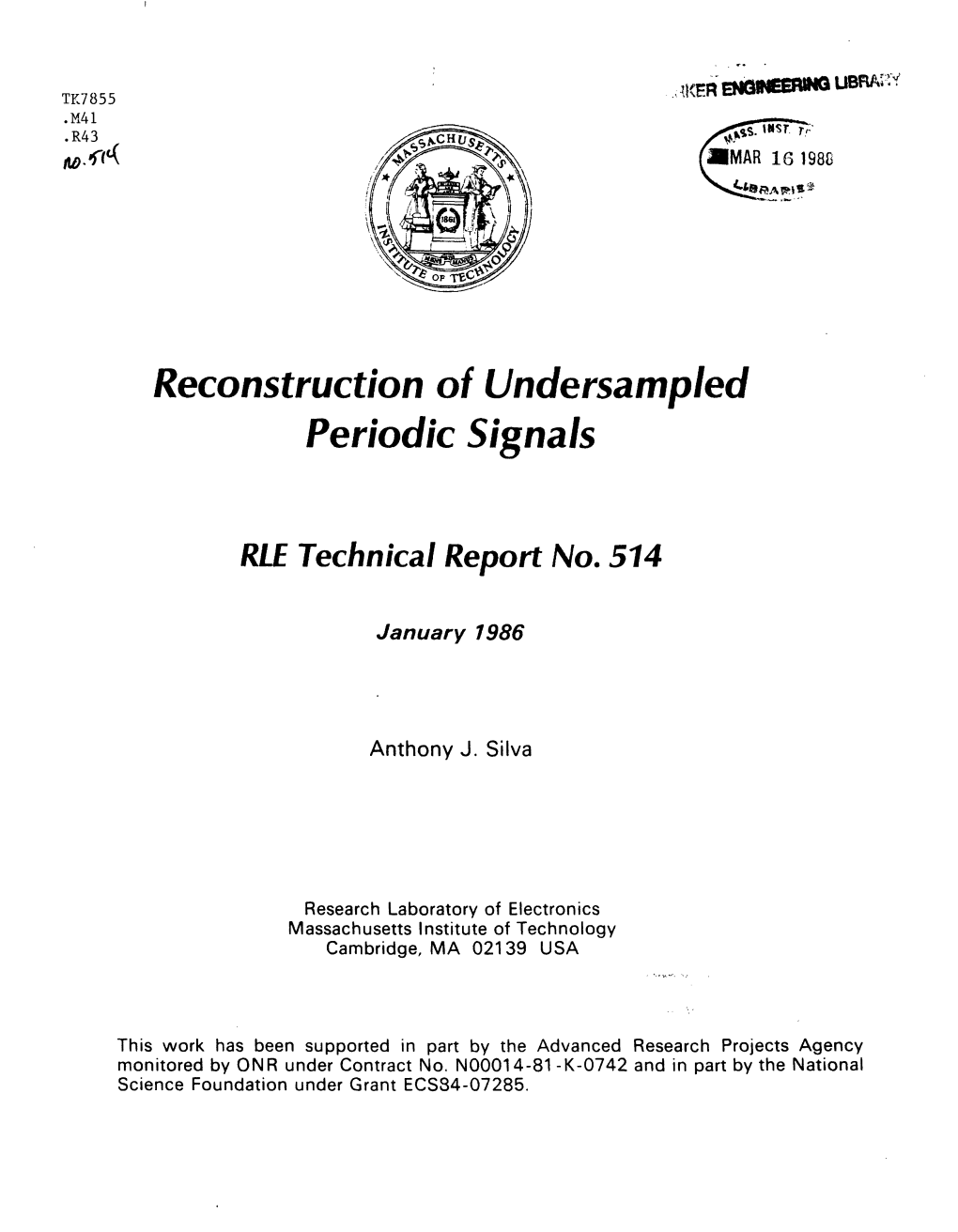Reconstruction of Undersampled Periodic Signals