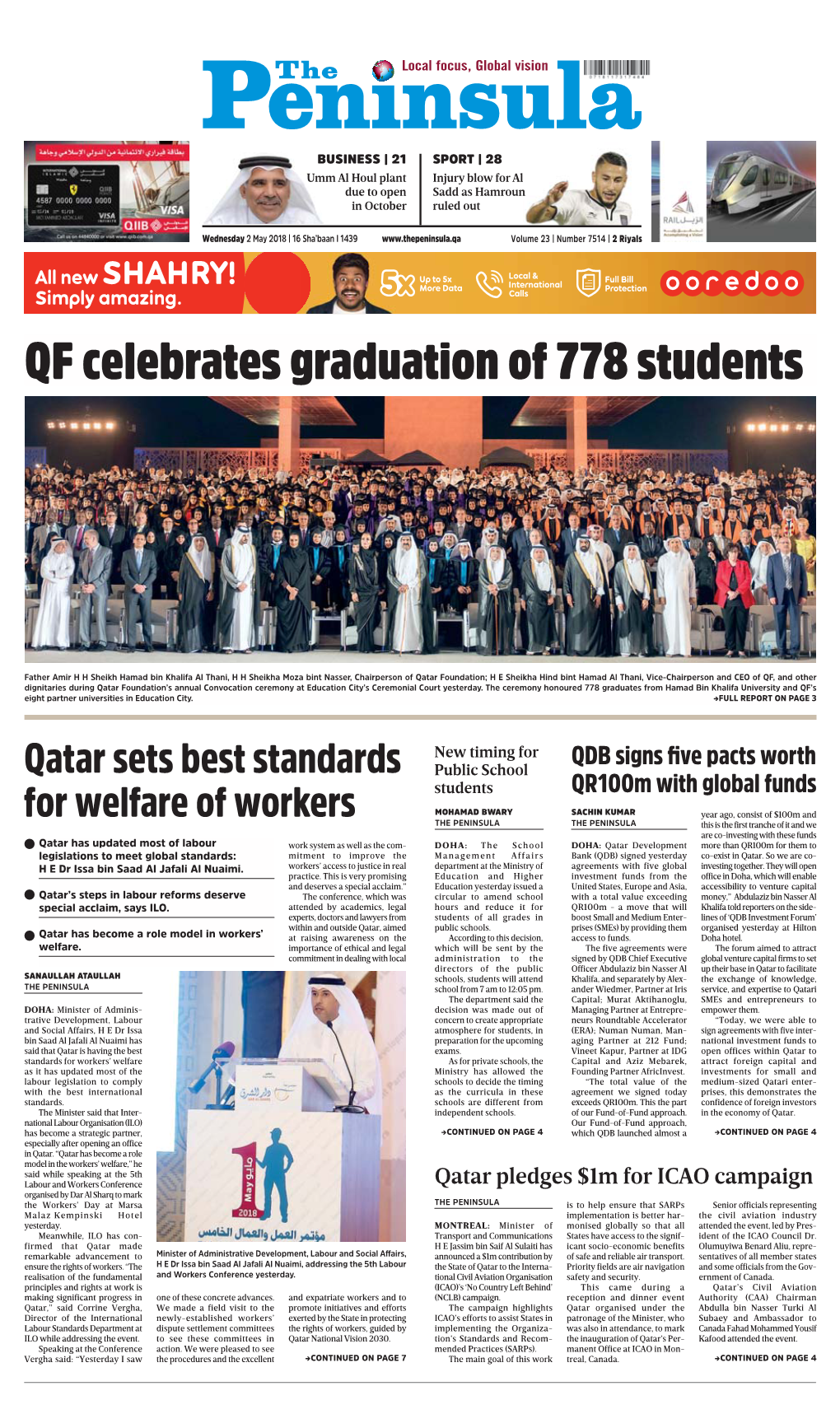 QF Celebrates Graduation of 778 Students
