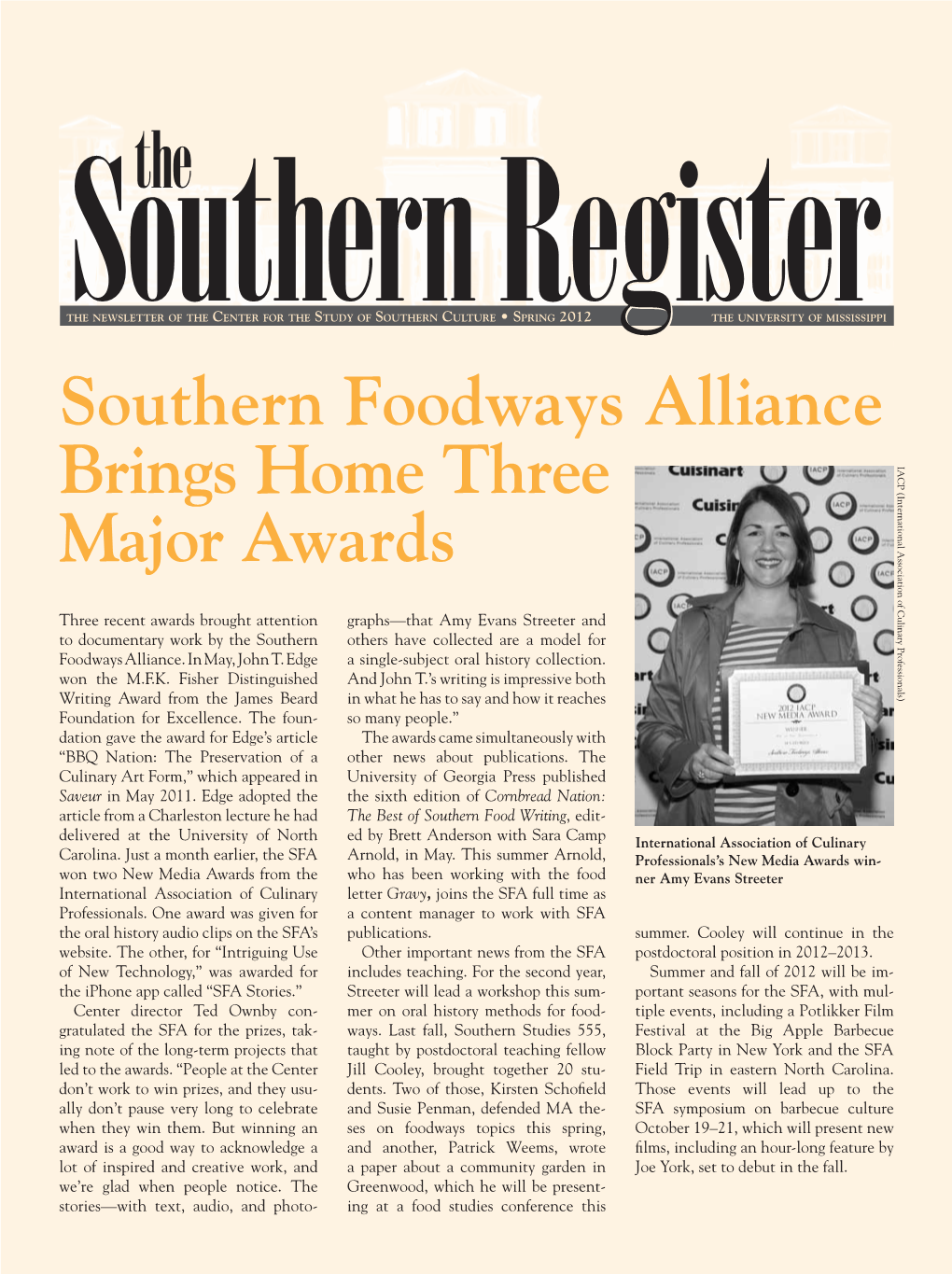 Southern Foodways Alliance Brings Home Three Major Awards