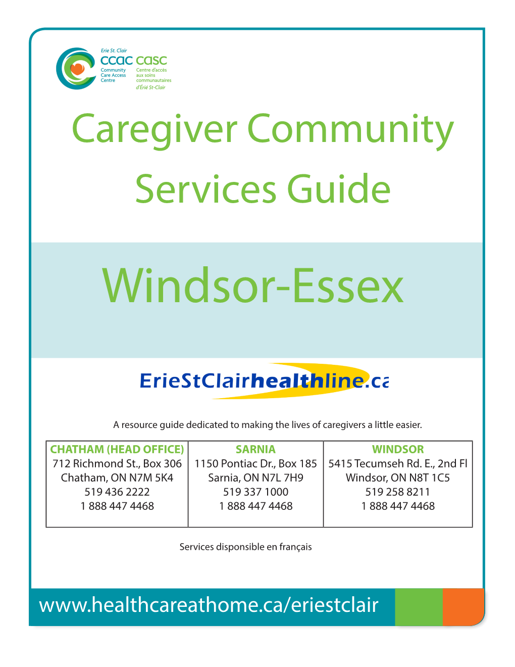 Caregiver Community Services Guide