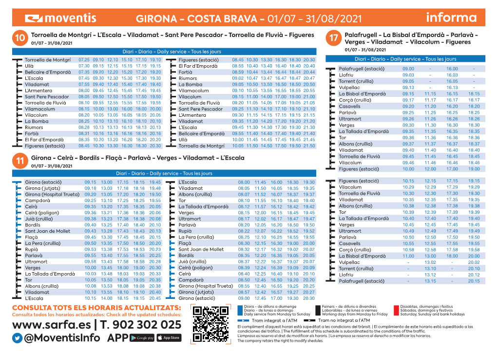 Moventis Sarfa Girona-Costa Brava Estiu 2021