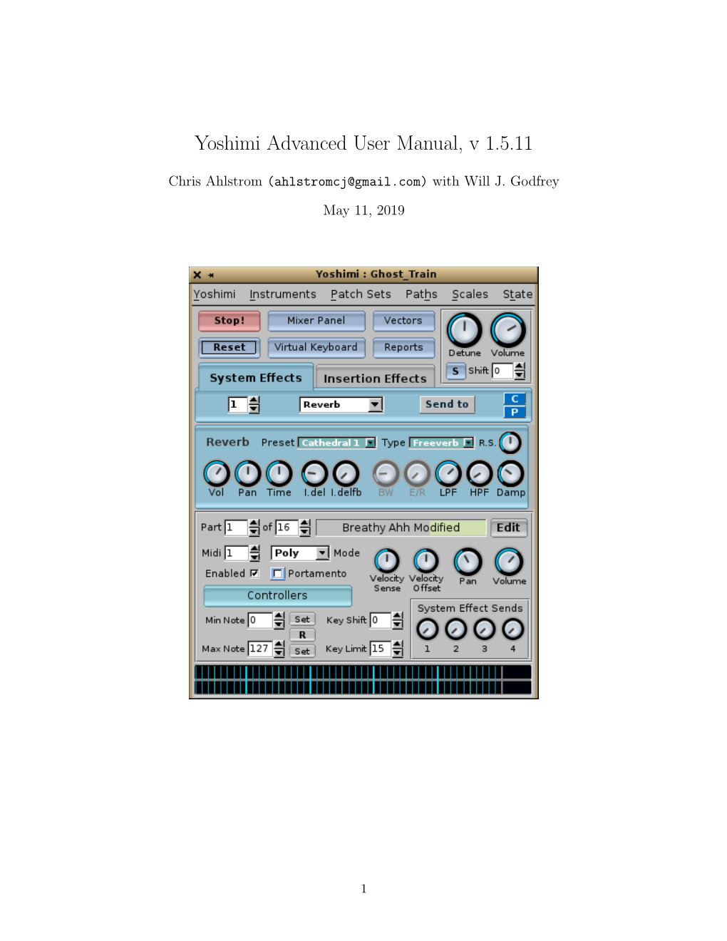 Yoshimi Advanced User Manual, V 1.5.11