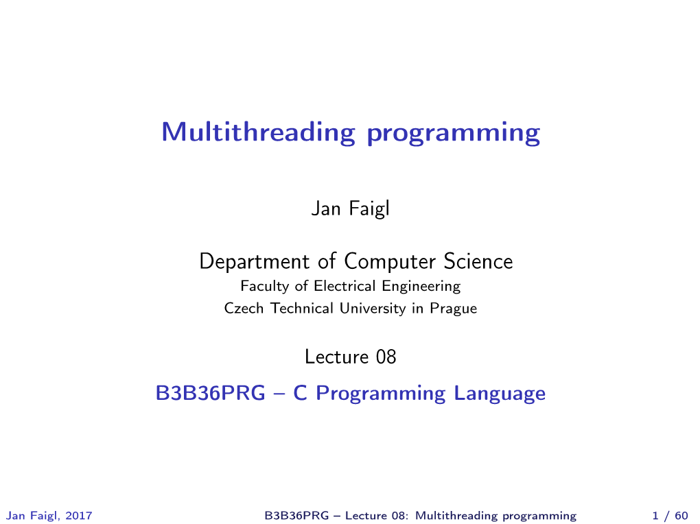 Multithreading Programming