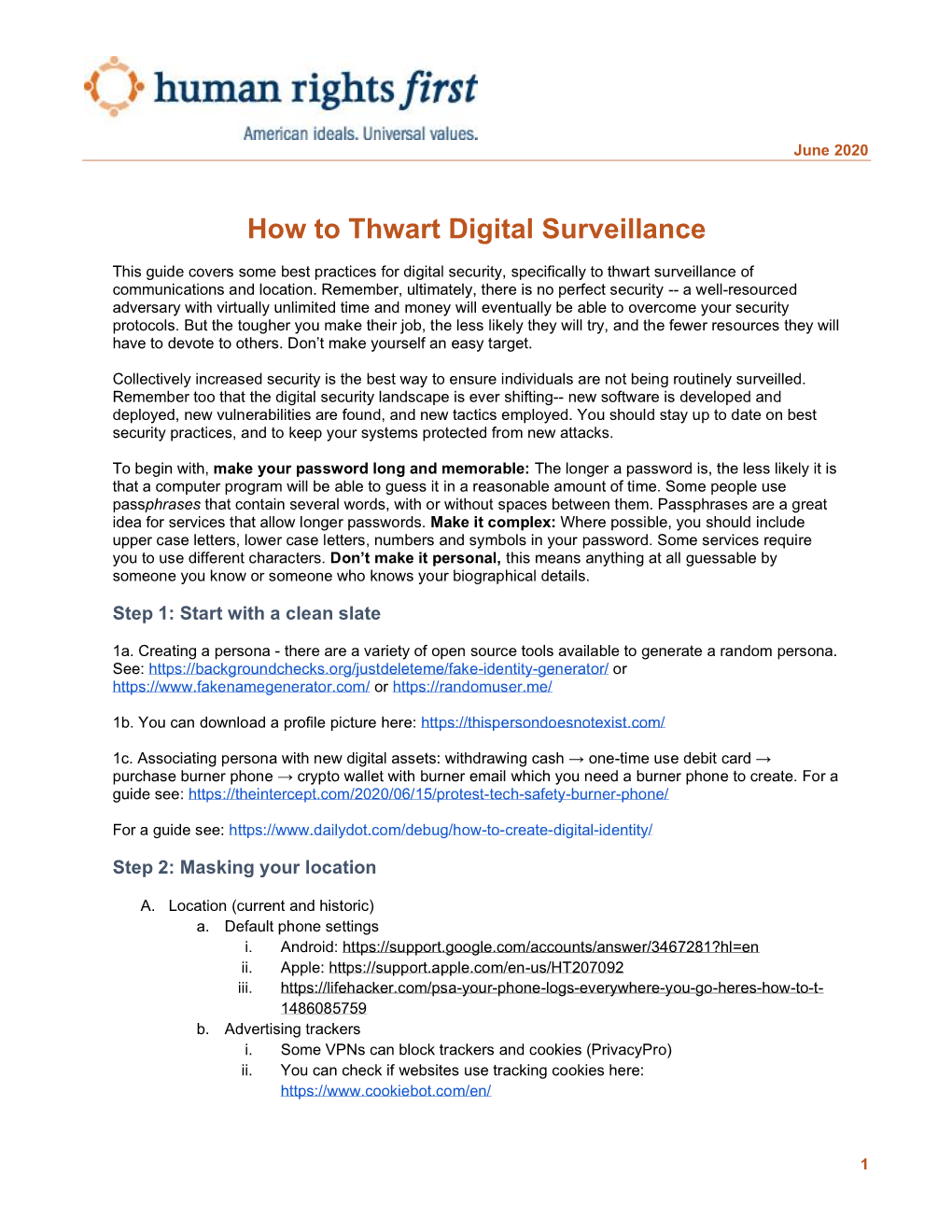 How to Thwart Digital Surveillance