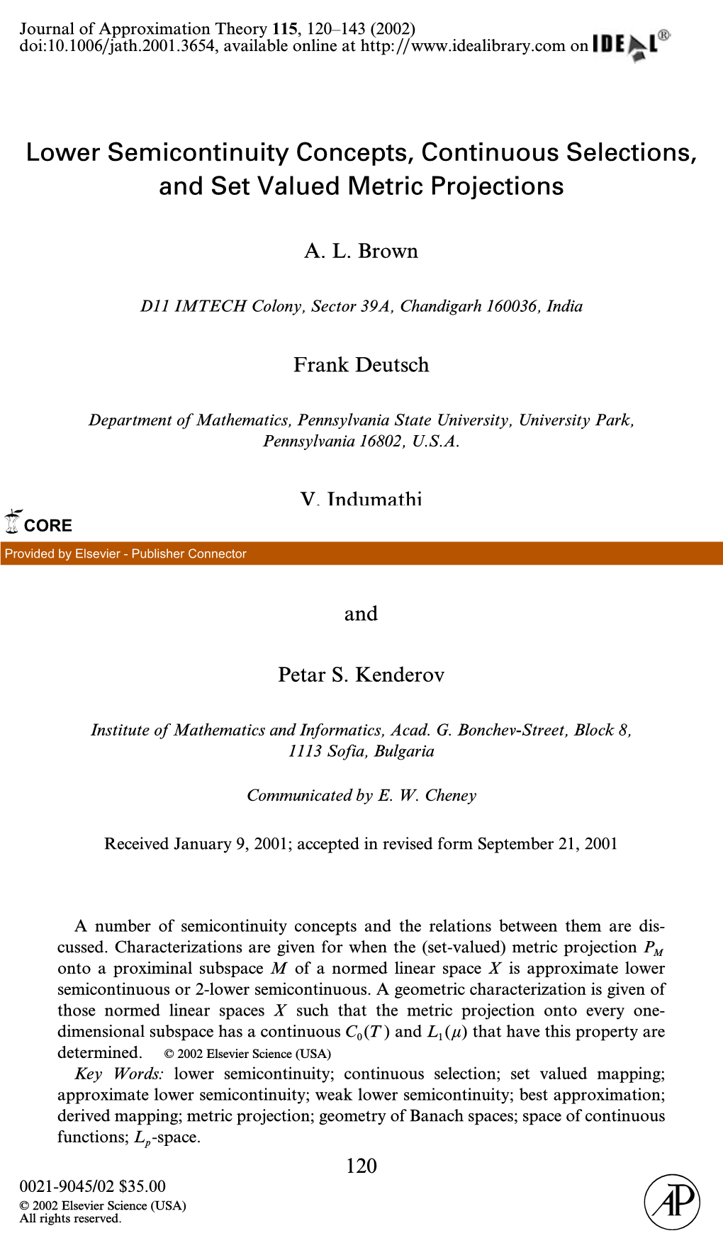 Lower Semicontinuity Concepts, Continuous Selections, and Set Valued Metric Projections