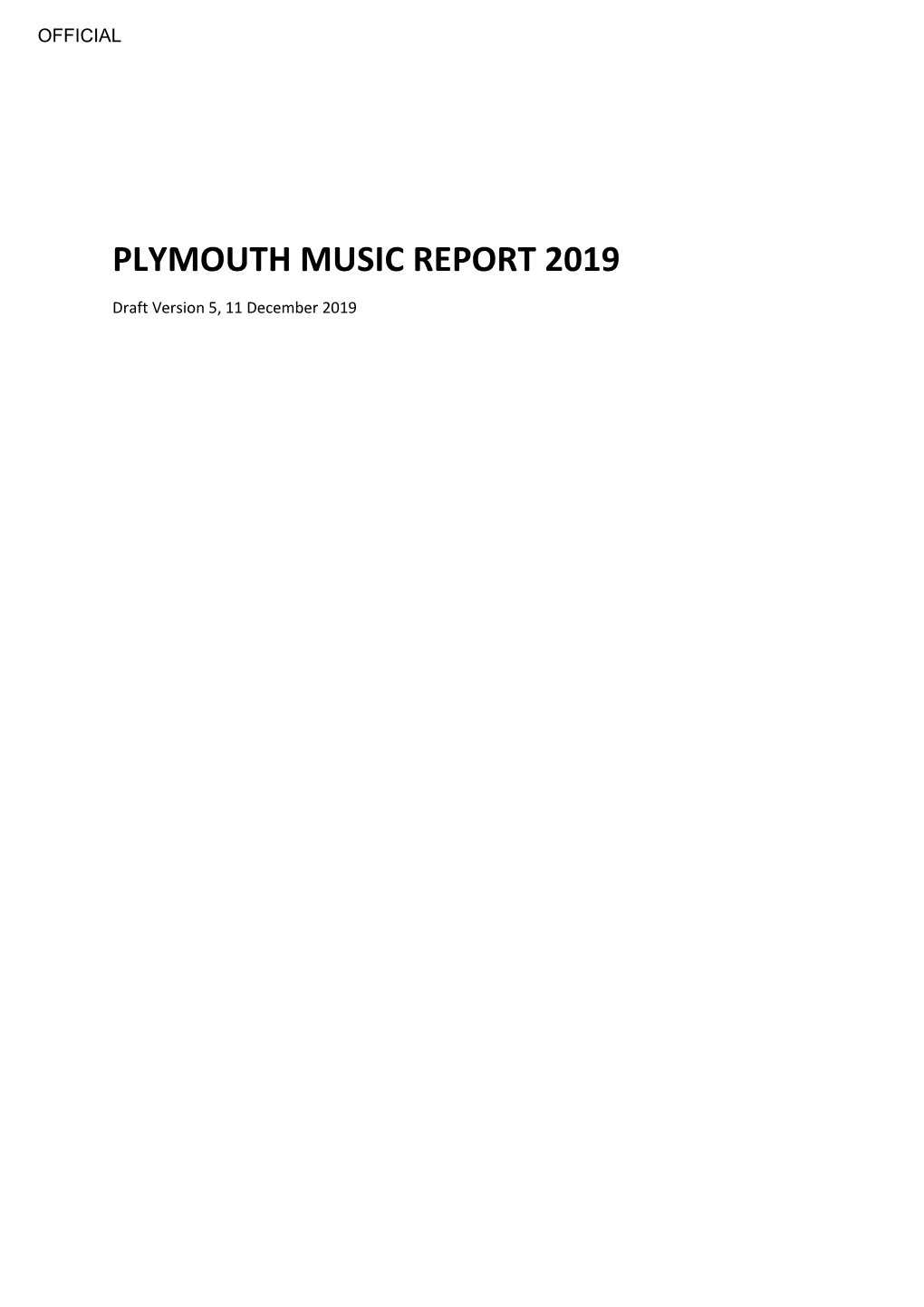 Plymouth Music Venue Report