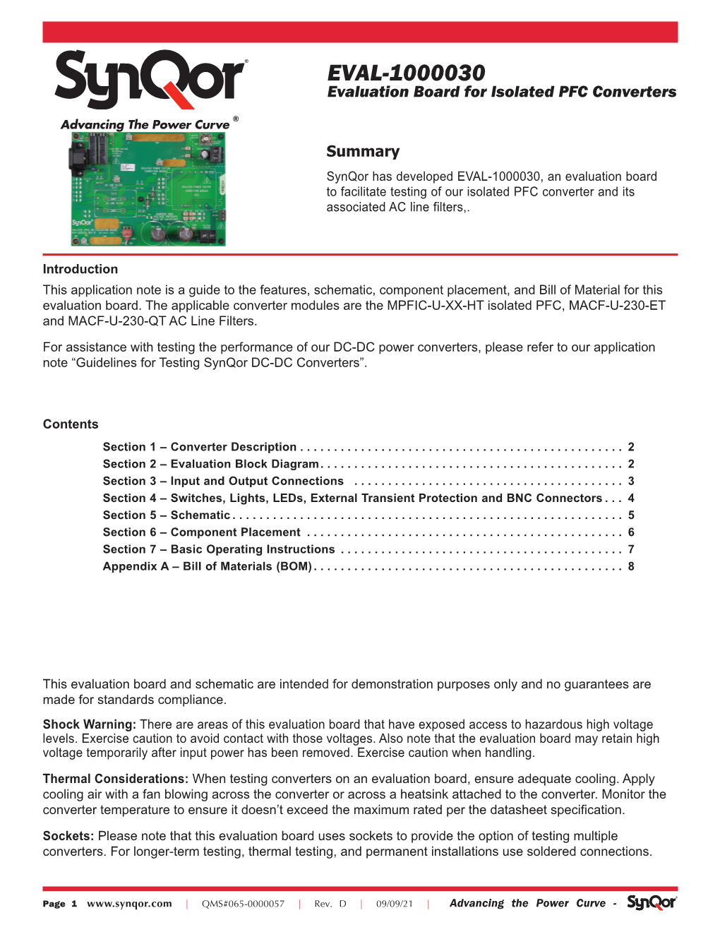 EVAL-1000030 Evaluation Board for Isolated PFC Converters