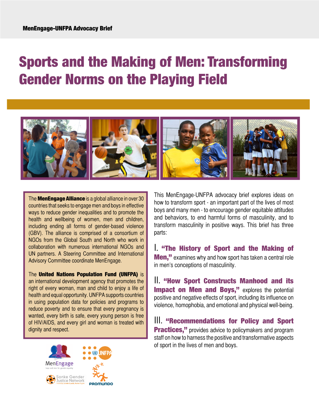 Sports and the Making of Men: Transforming Gender Norms on the Playing Field