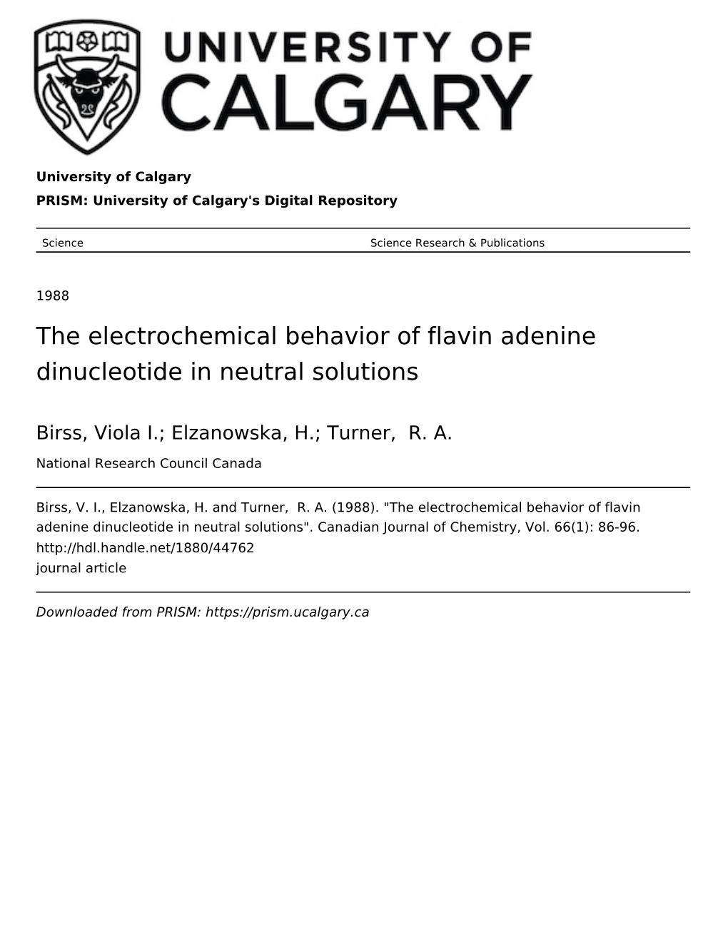 The Electrochemical Behavior of Flavin Adenine Dinucleotide in Neutral Solutions