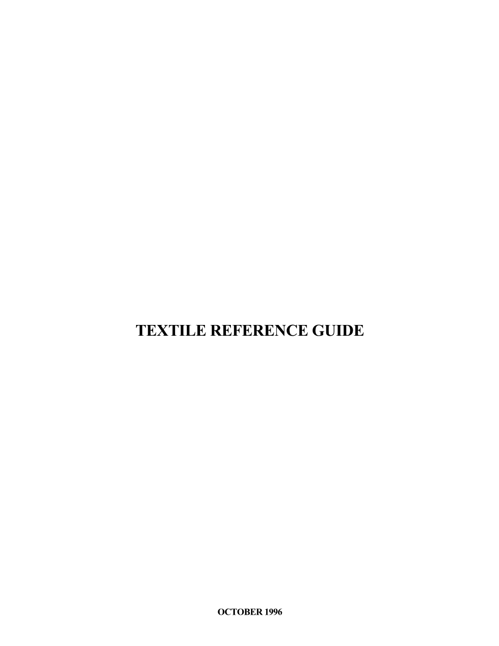 Textile Reference Guide