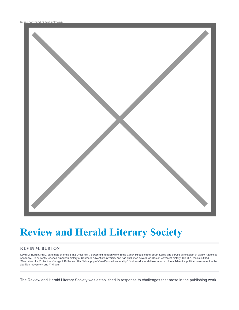 Review and Herald Literary Society