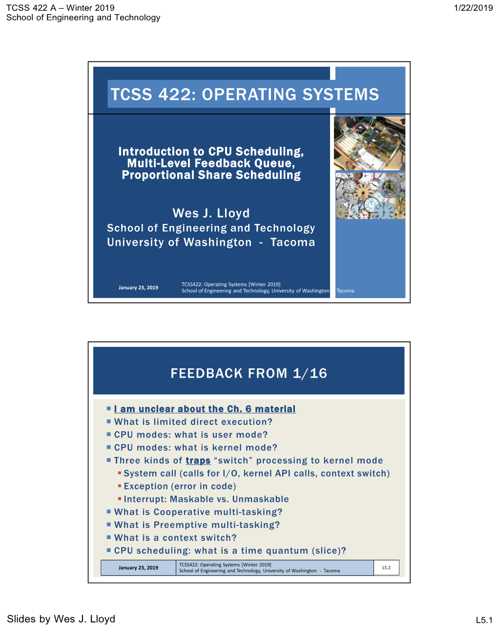 Tcss 422: Operating Systems