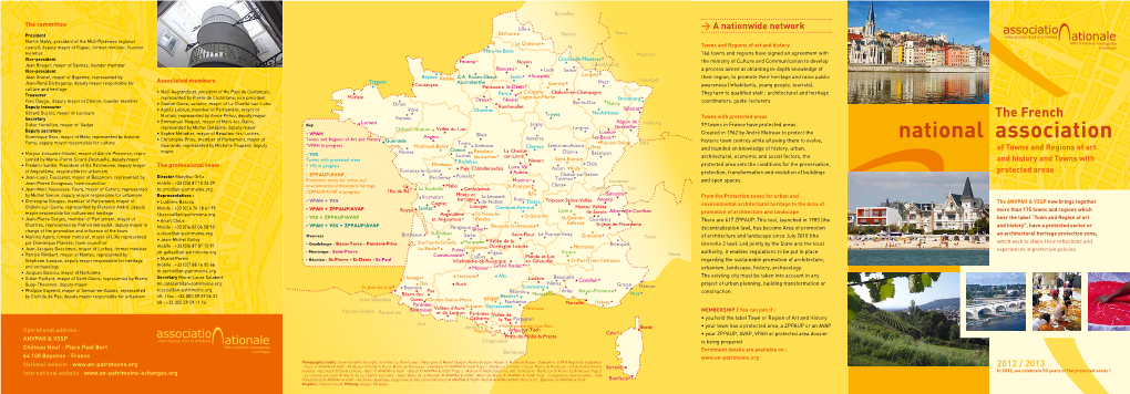 Association Nationale Des Villes Et Pays D'art Et D'histoire Et Des Villes À Secteur Sauvegardé Et Protégé