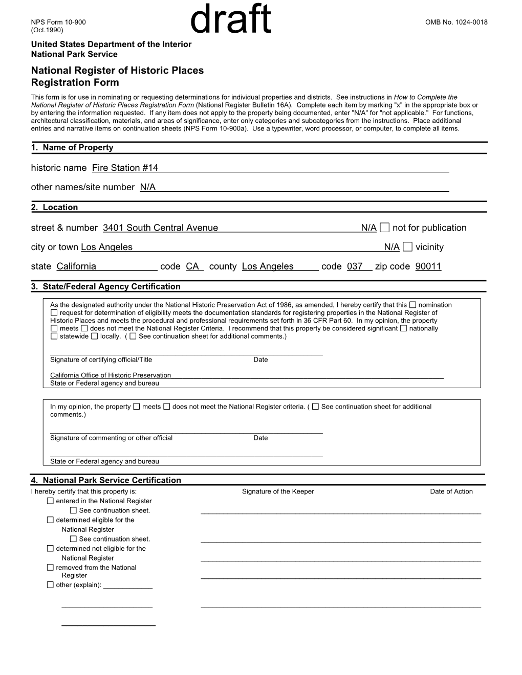 National Register of Historic Places Continuation Sheet