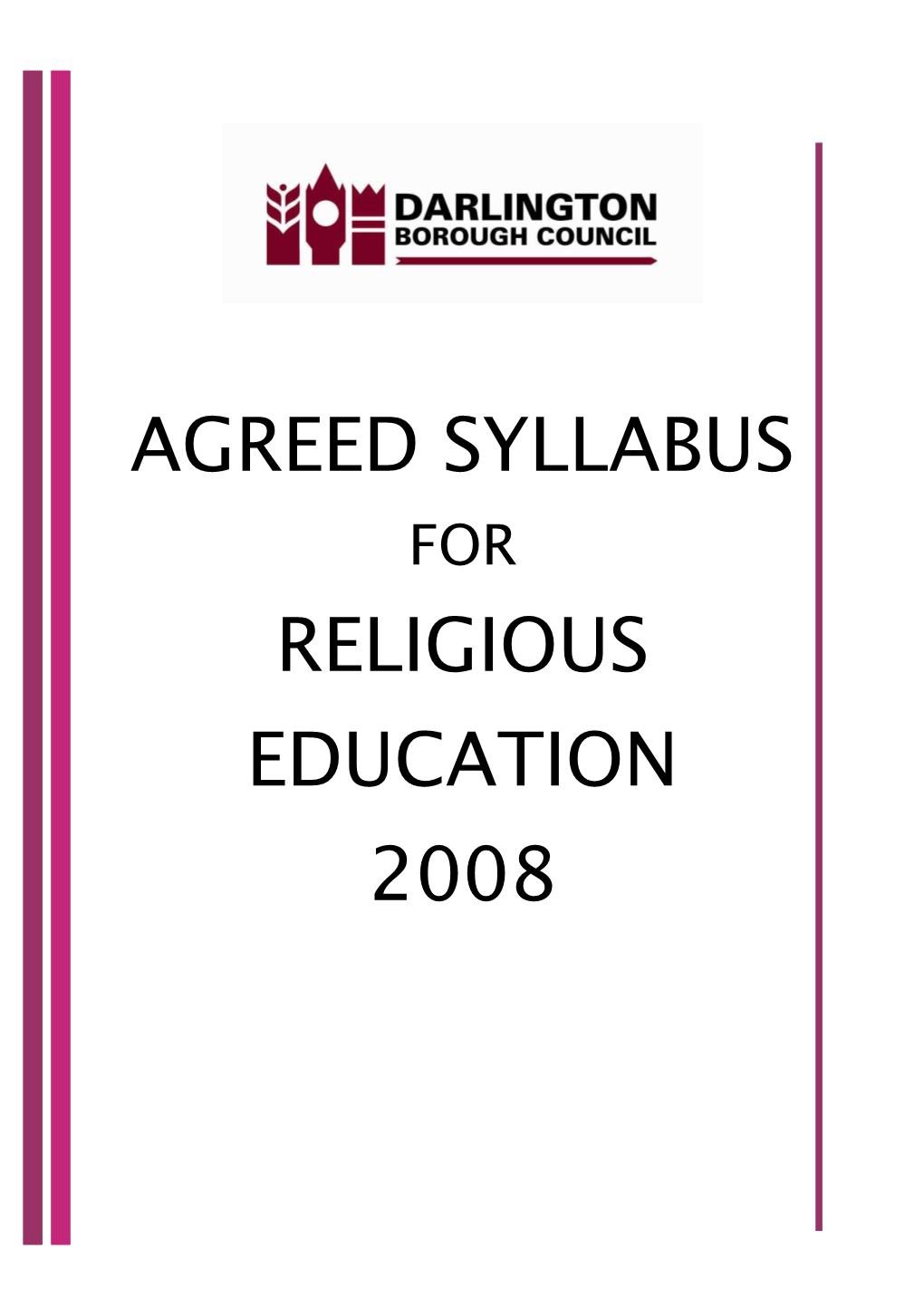 Agreed Syllabus Religious Education 2008