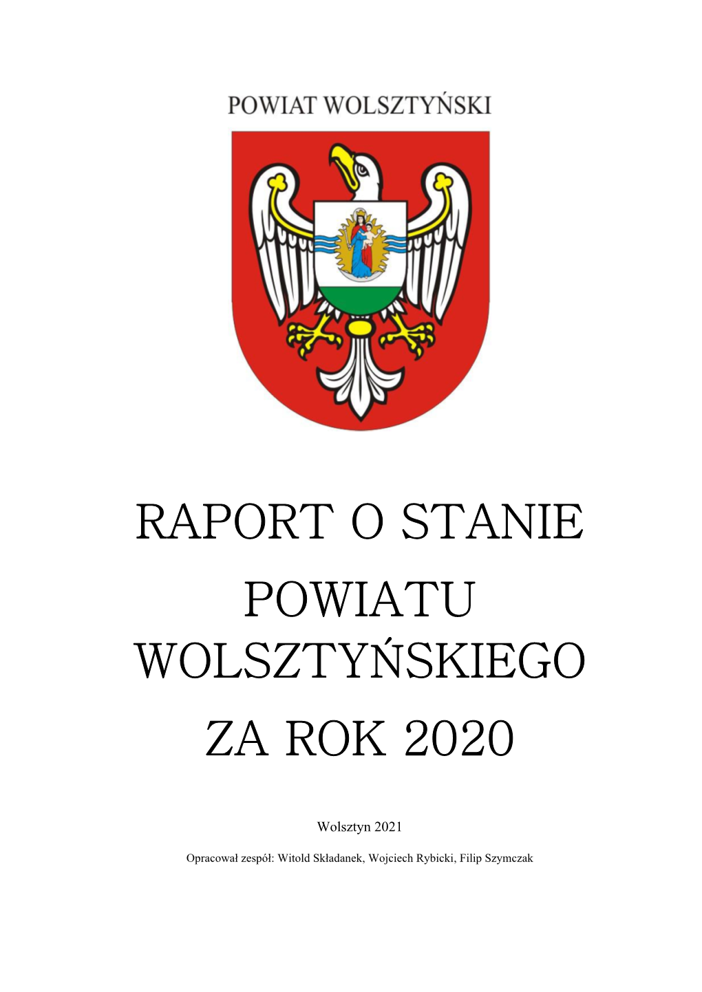 Raport O Stanie Powiatu Wolsztyńskiego Za Rok 2020