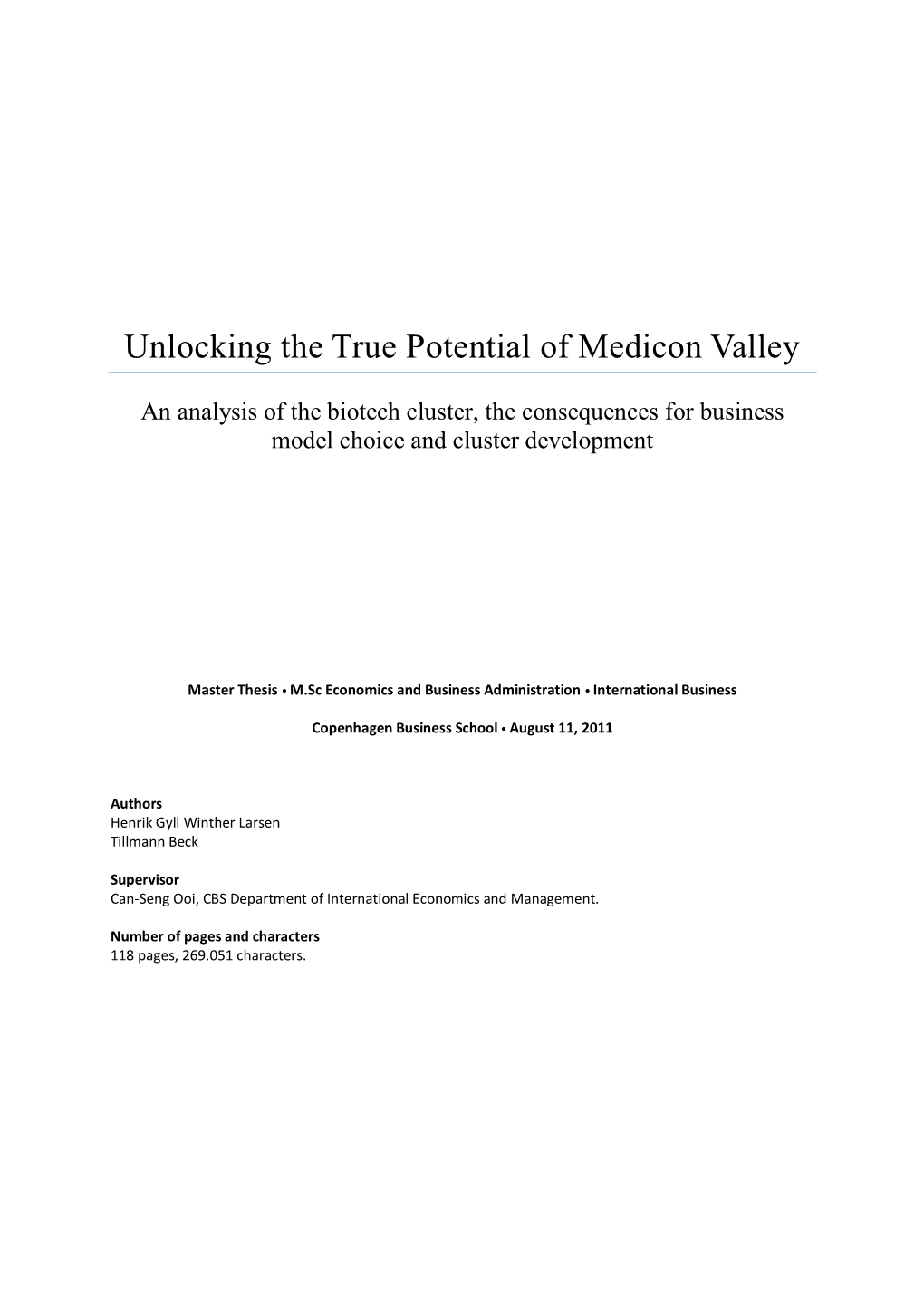 Unlocking the True Potential of Medicon Valley