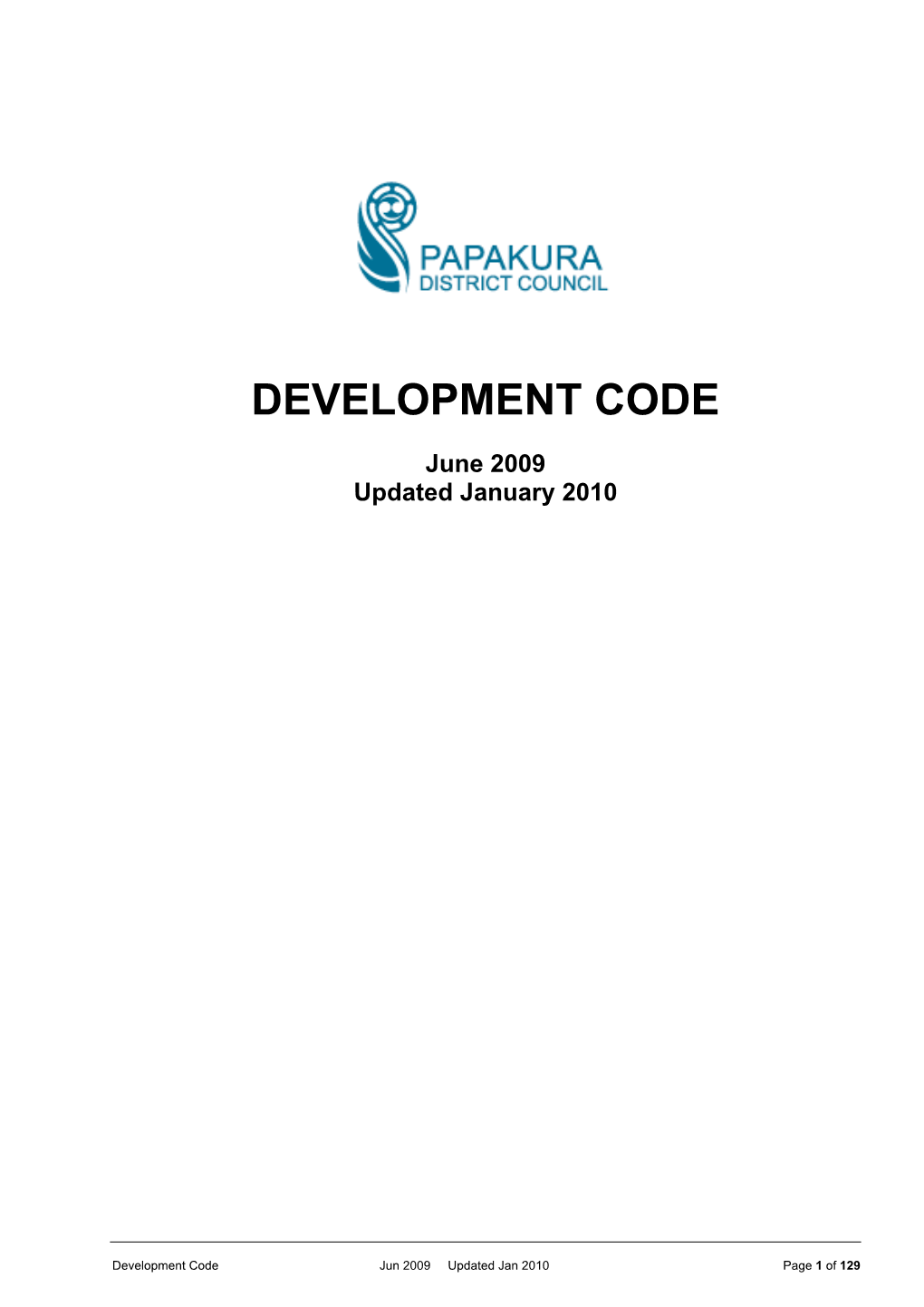 Papakura District Council Development Code Manual Part