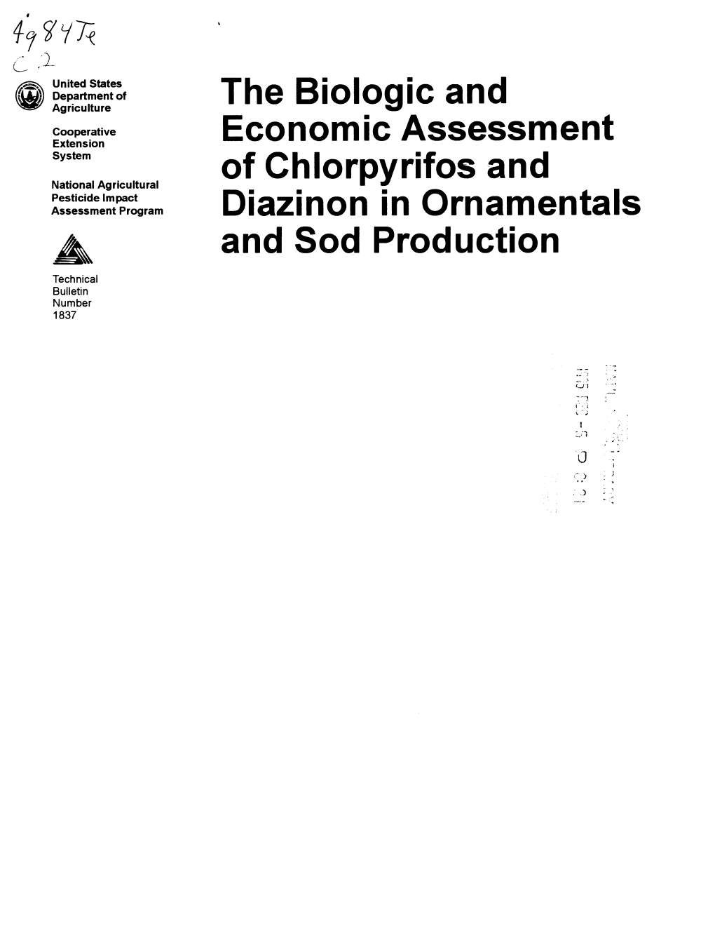 The Biologic and Economic Assessment of Chiorpyrifos And
