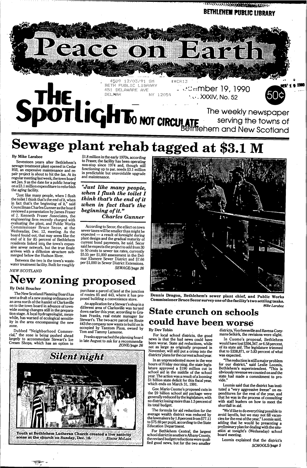 December 19,1990 -PAGE 7 D Focus on Faith BFI 'Welcomes' Inquiry Into Record (From Page 8) Editor, the Spotlight: Propriate Disciplinary Action Was Tune and Geography