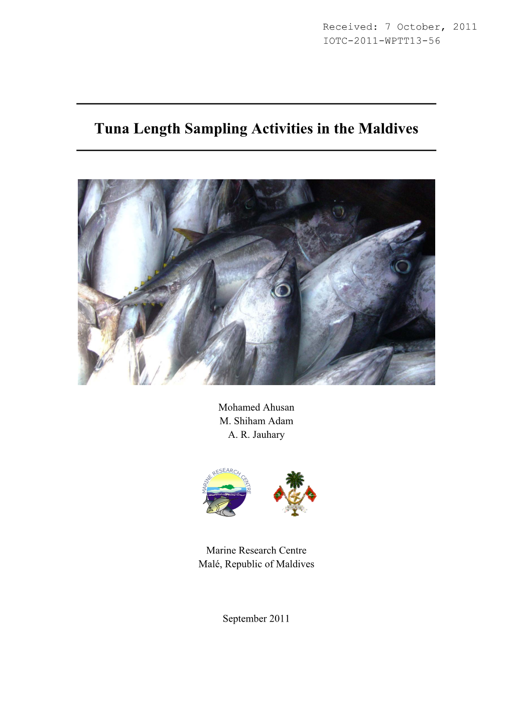 Tuna Length Sampling Activities in the Maldives