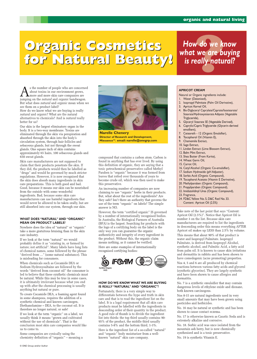 Organic Cosmetics for Natural Beauty!