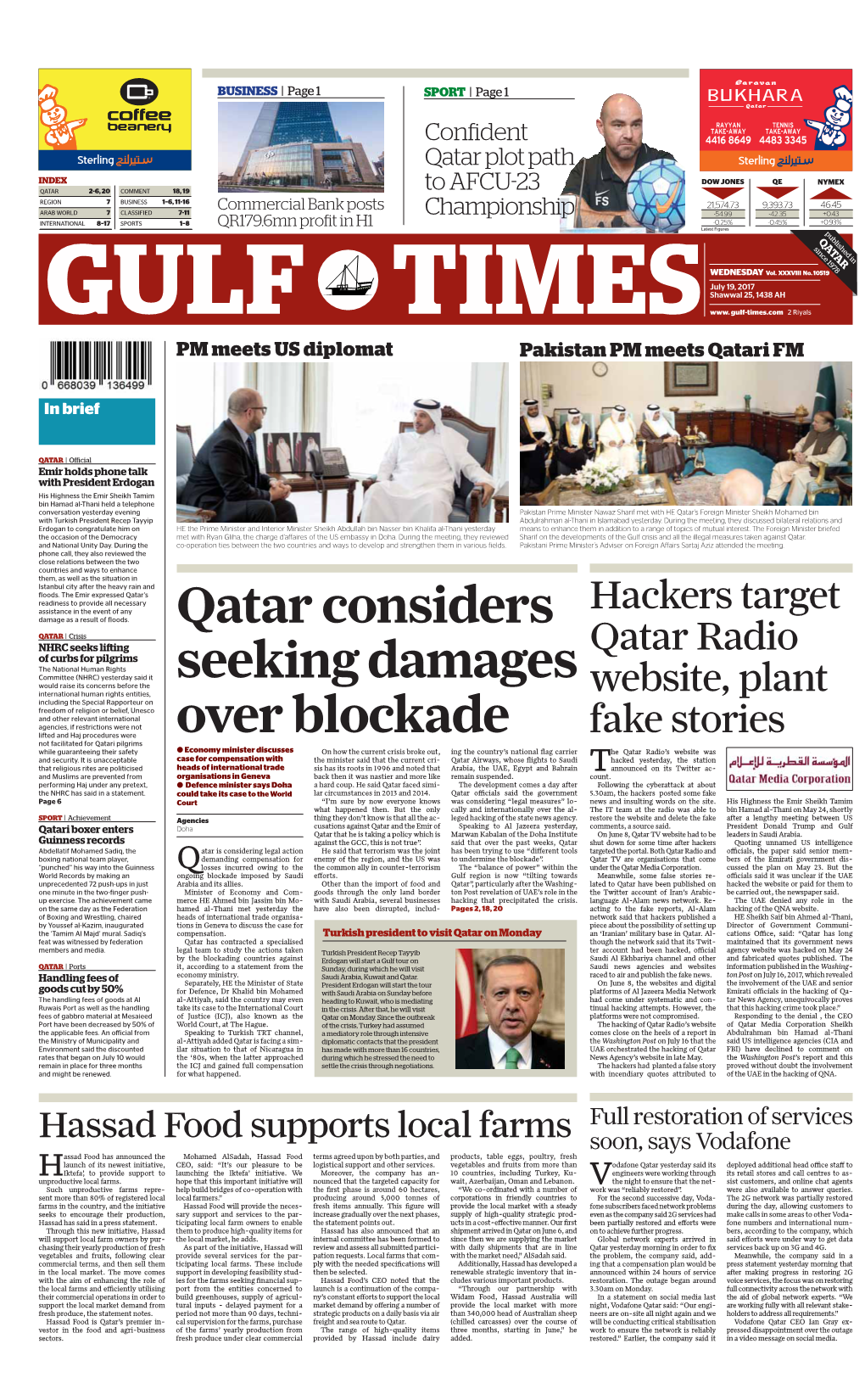 Qatar Considers Seeking Damages Over Blockade
