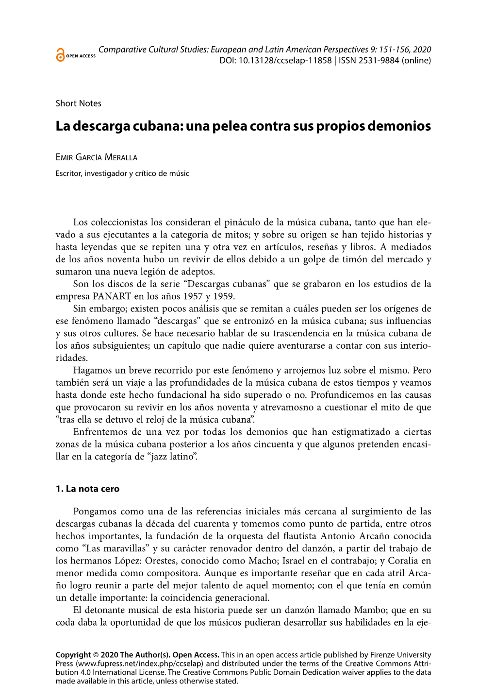 La Descarga Cubana: Una Pelea Contra Sus Propios Demonios