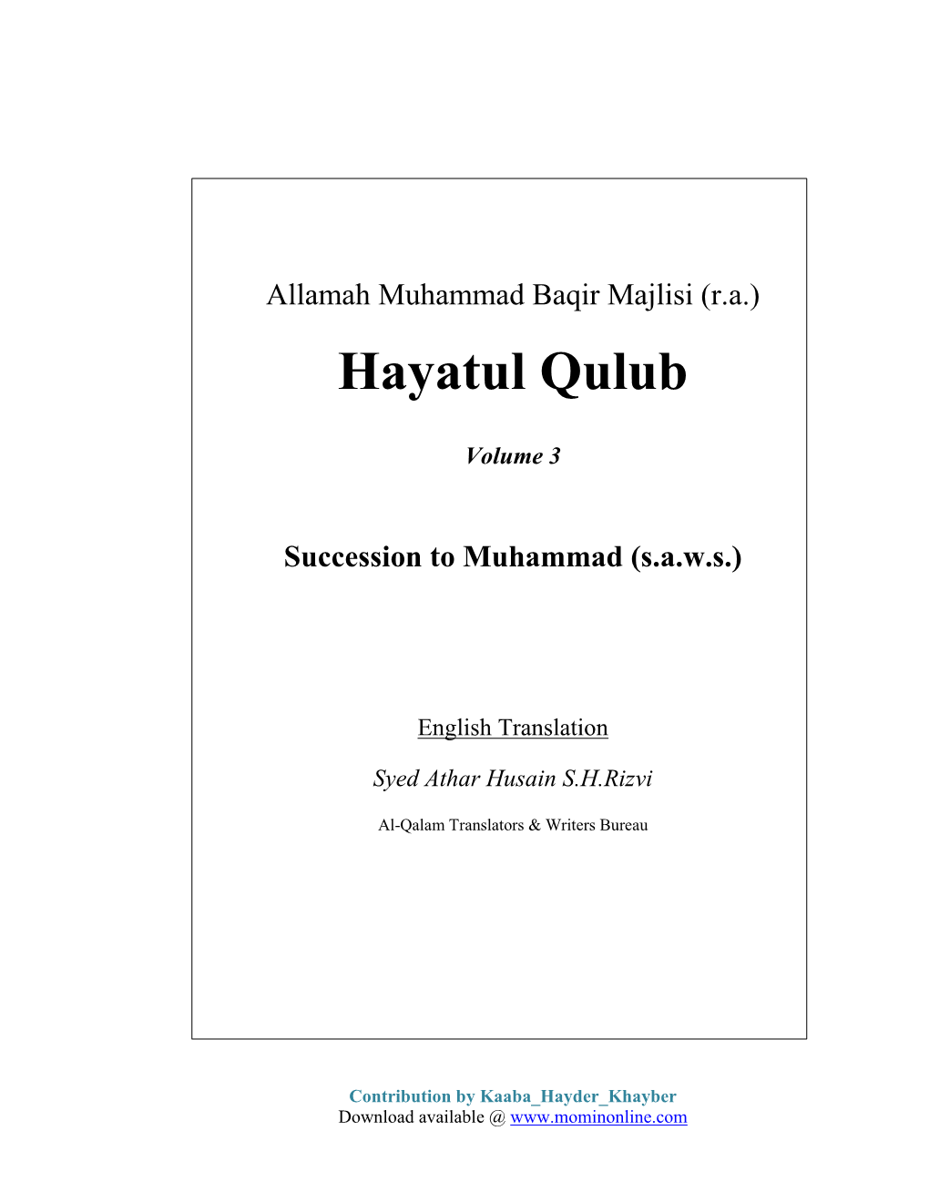 Hayatul Qulub