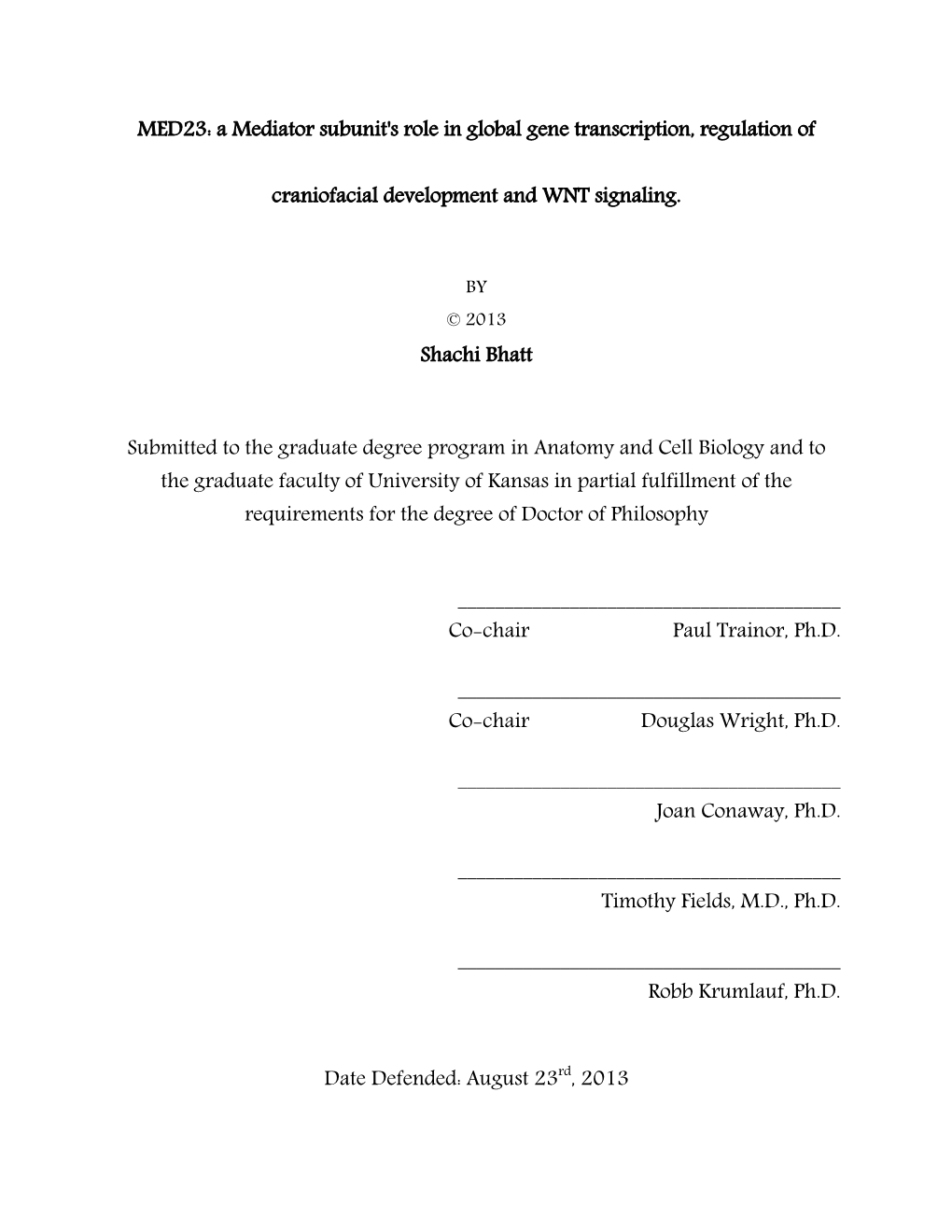 MED23: a Mediator Subunit's Role in Global Gene Transcription, Regulation Of