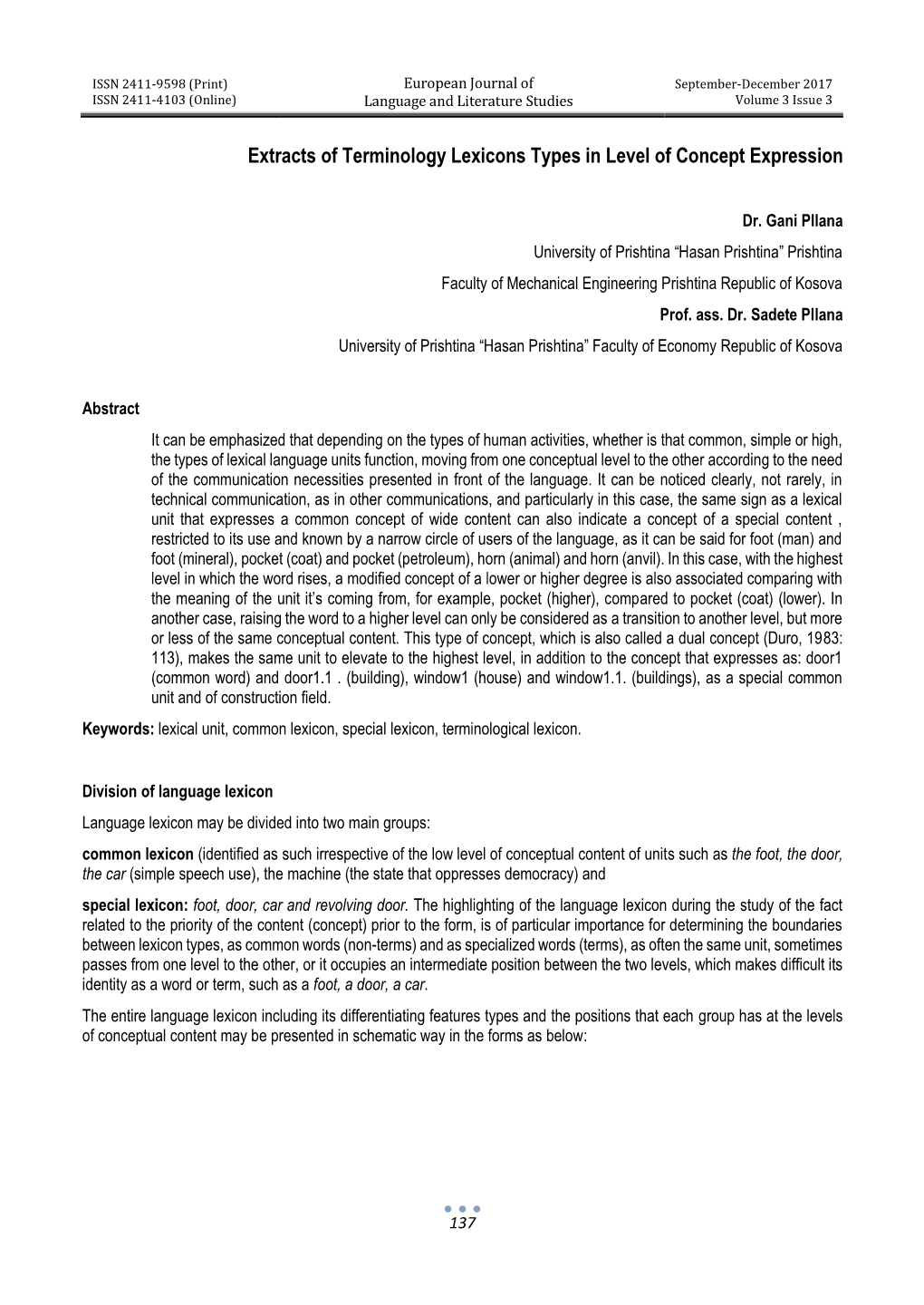 Extracts of Terminology Lexicons Types in Level of Concept Expression