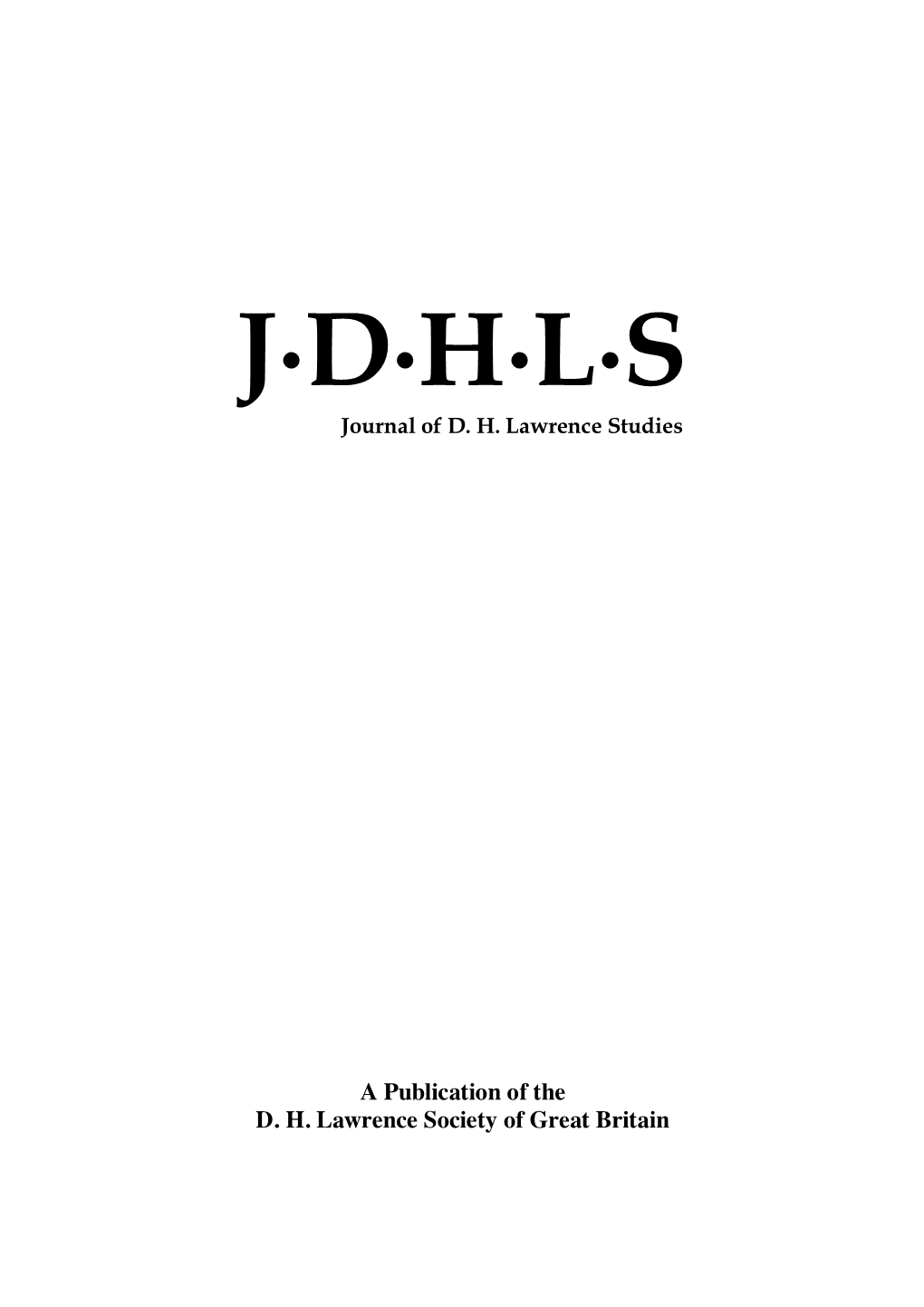J∙D∙H∙L∙S Journal of D