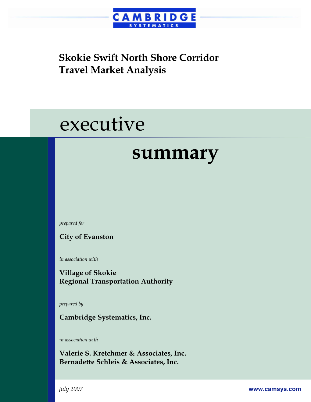 Skokie Swift Corridor Travel Market Analysis (Executive Summary)