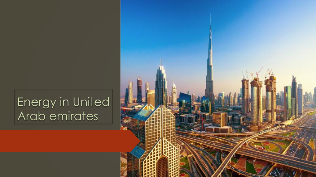 Energy in United Arab Emirates Agenda