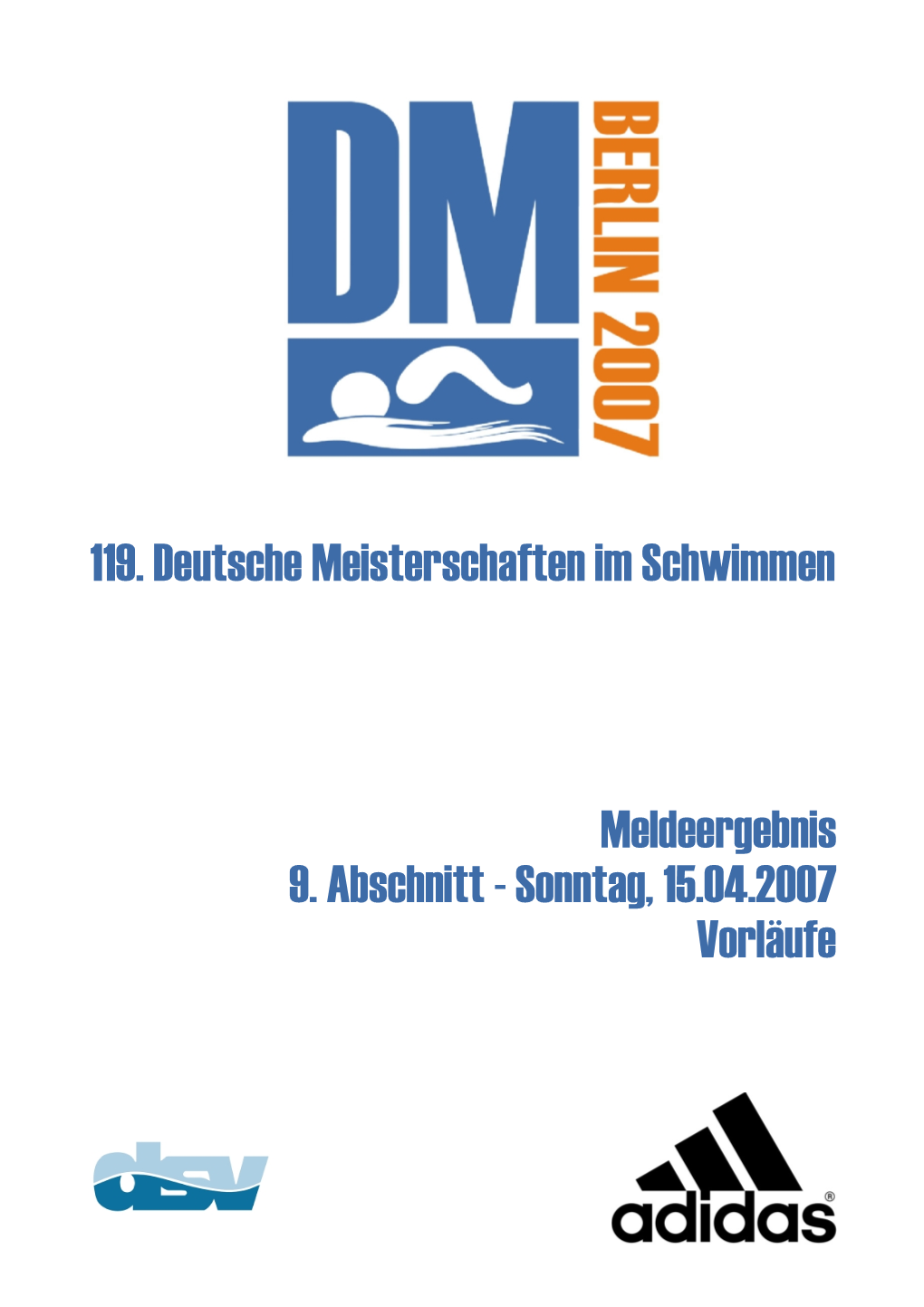 119. Deutsche Meisterschaften Im Schwimmen Meldeergebnis 9