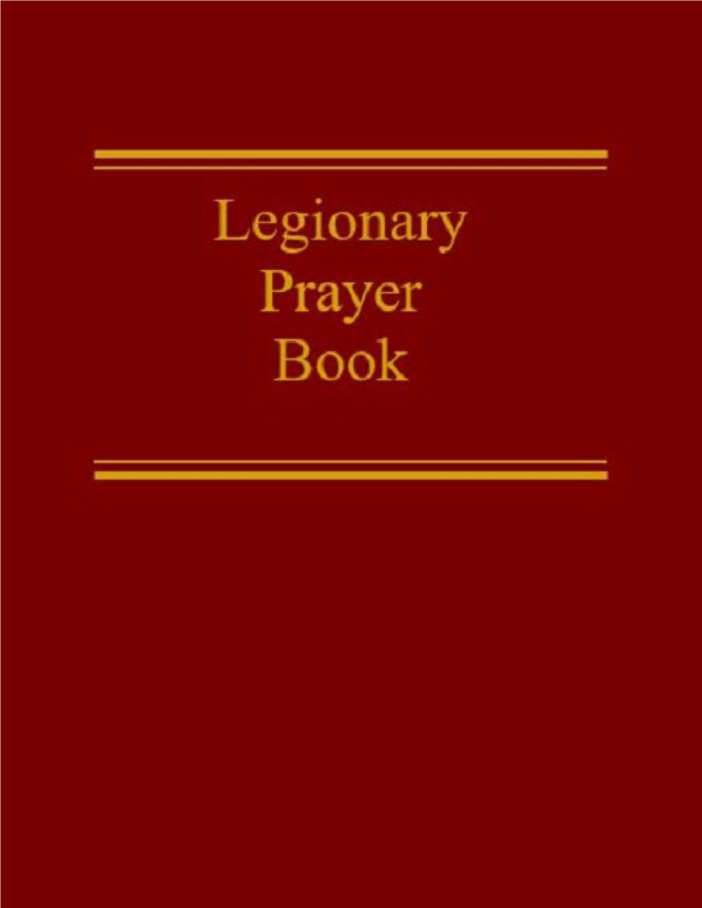 Legionary Prayer Book 2018